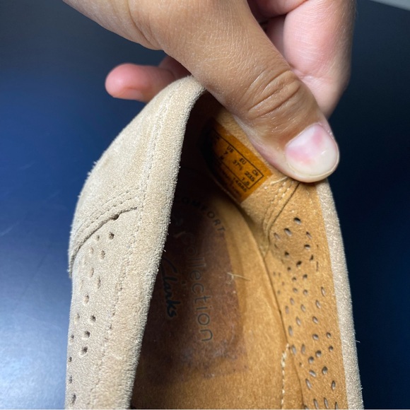 Clarks Women's Trish Calla Loafers US 7 M Sand Beige Closed Toe Small Heel - Picture 11 of 11
